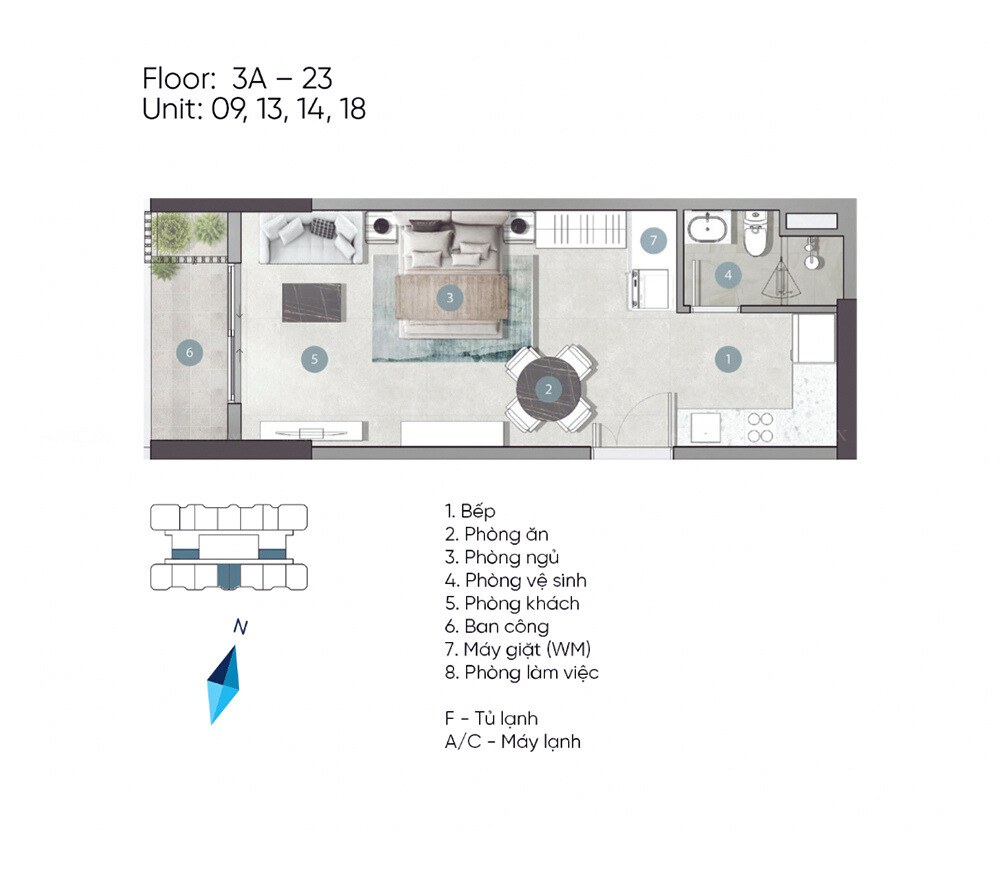 1 Br - 1 Wc - Studio Welltone Luxury Residence