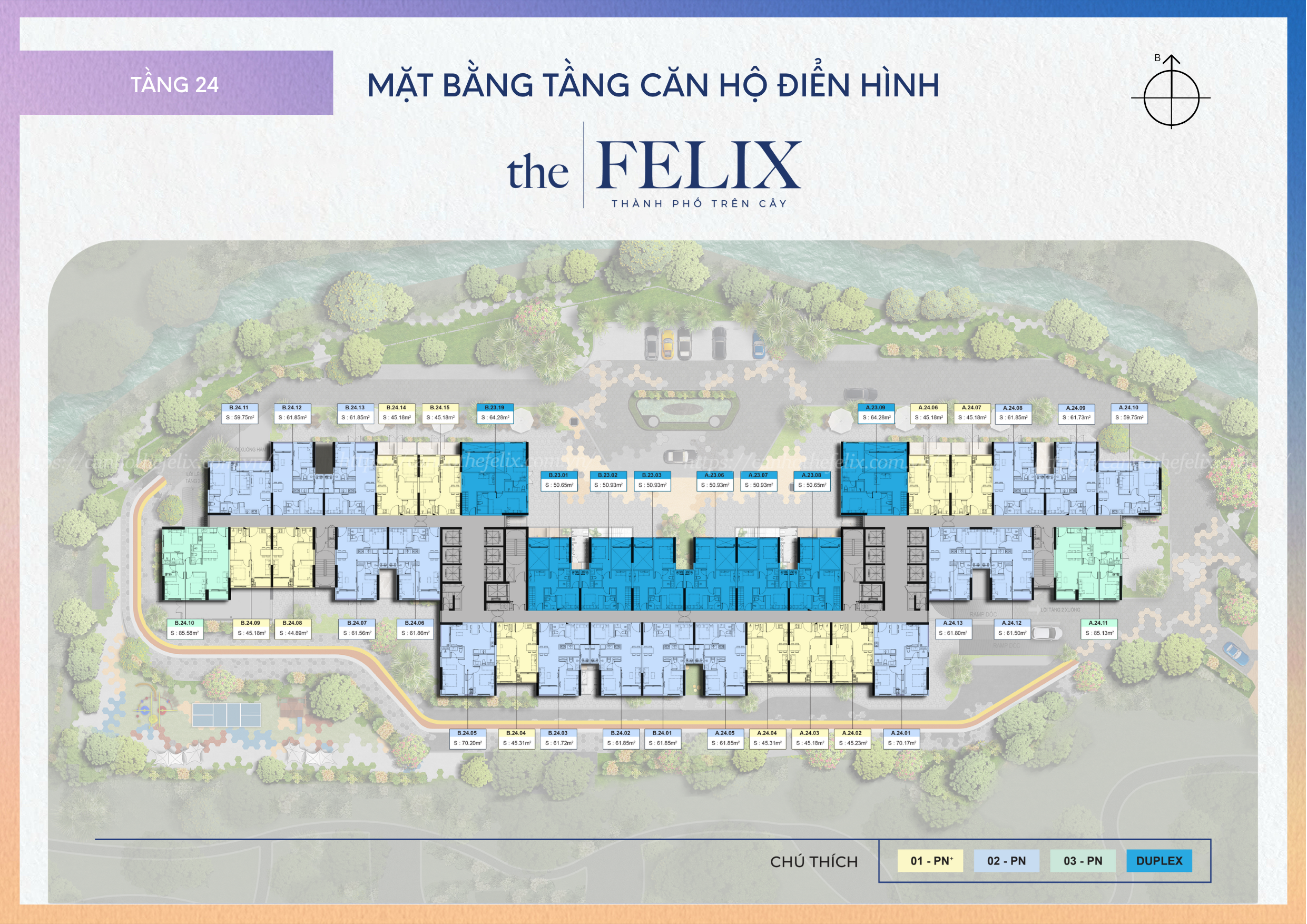 Mb TẦng CĂn HỘ ĐiỂn HÌnh - TẦng 24