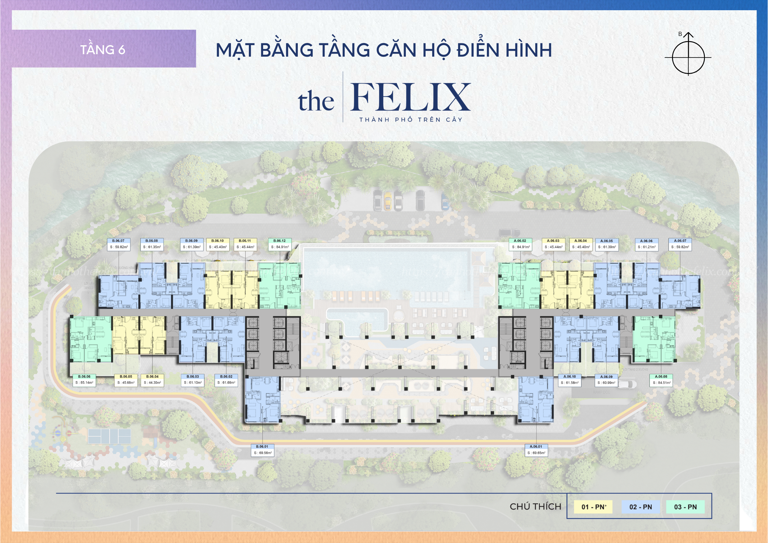 Mb TẦng CĂn HỘ ĐiỂn HÌnh - TẦng 6
