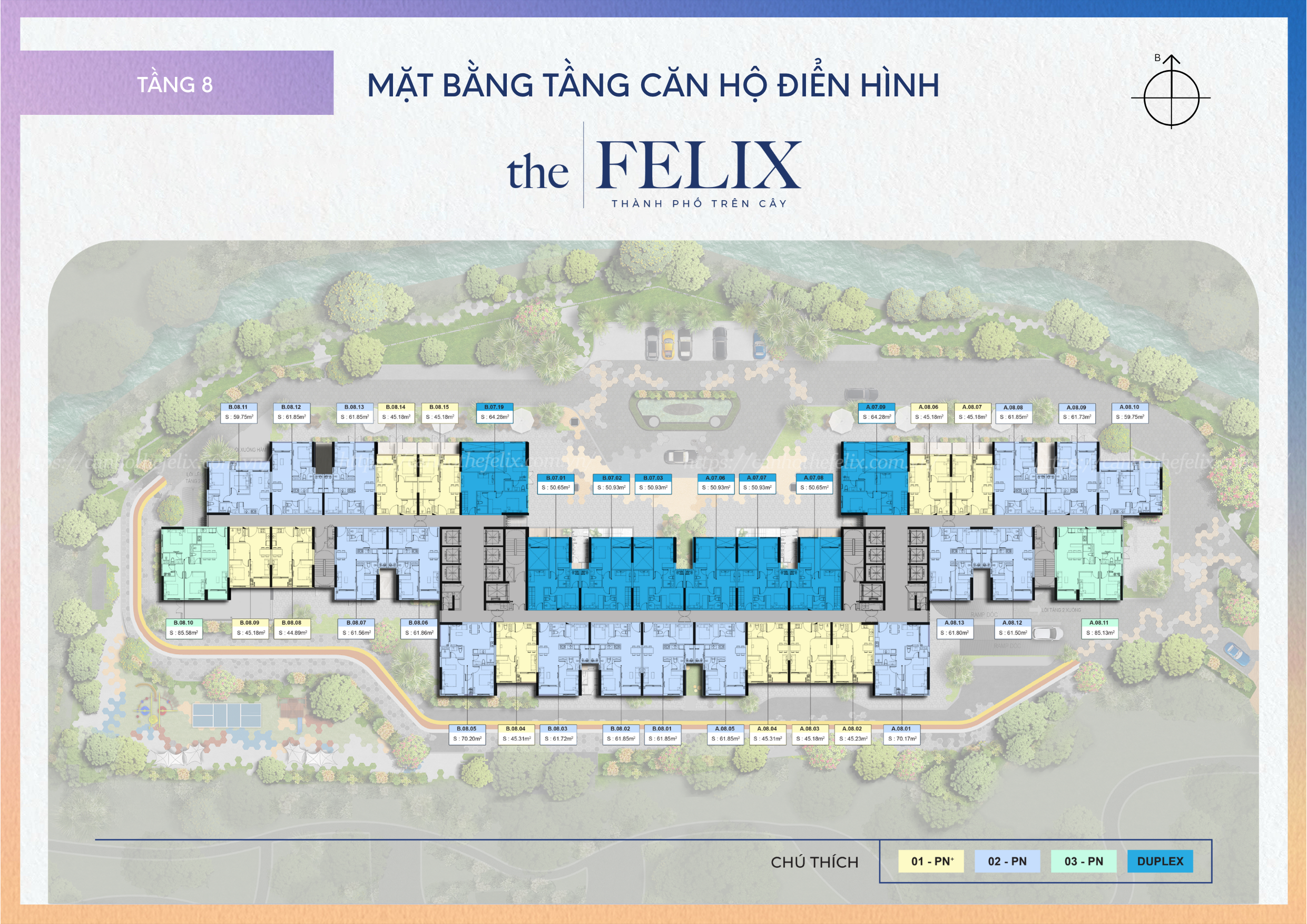 Mb TẦng CĂn HỘ ĐiỂn HÌnh - TẦng 8