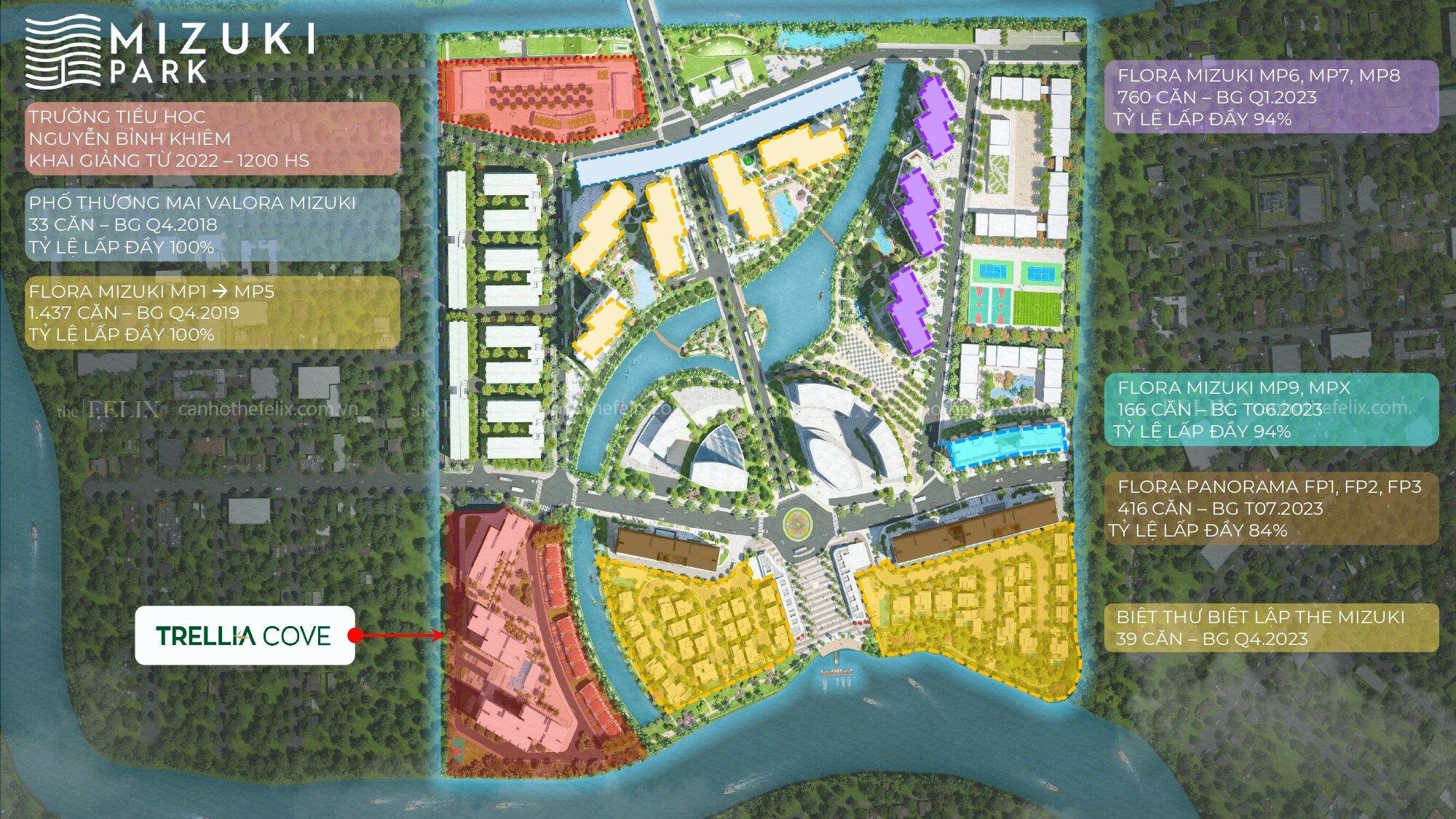 Mặt Bằng Trellia Cove Trong đô Thị Mizuki Park