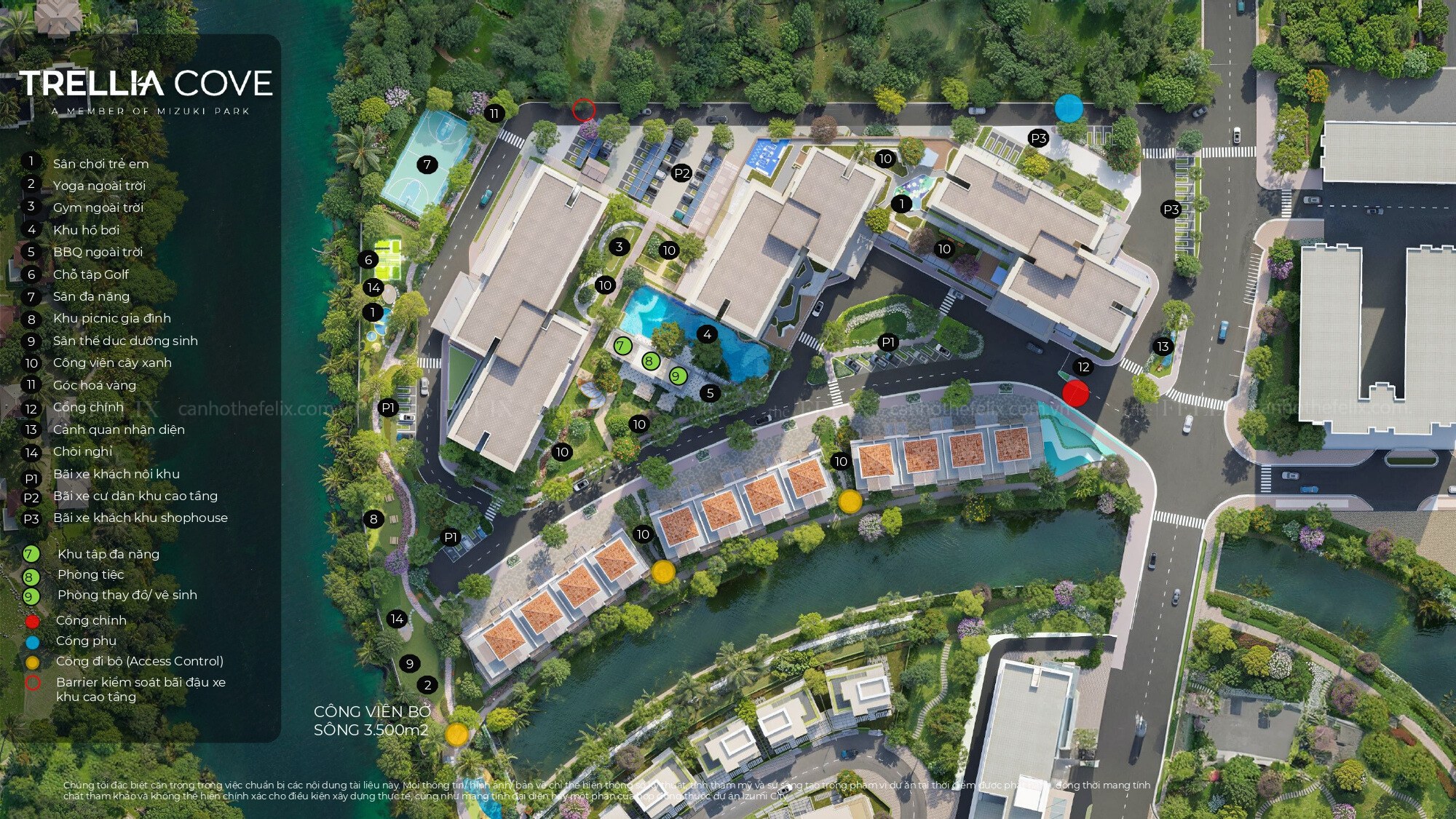 Mặt Bằng Tiện ích Trellia Cove