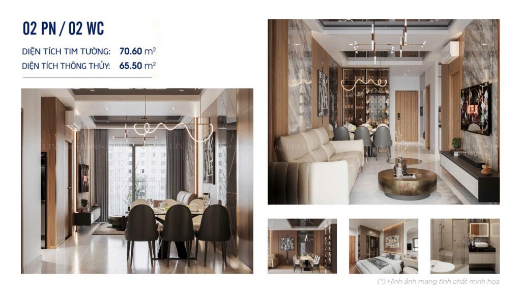 Phối Cảnh Căn Hộ Mẫu 2PN + 2WC