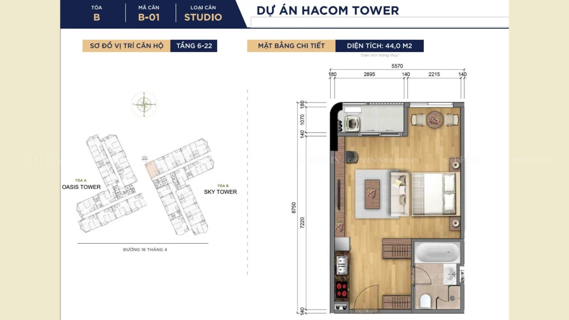 Thiết Kế Căn Hộ Hacom Tower (1)