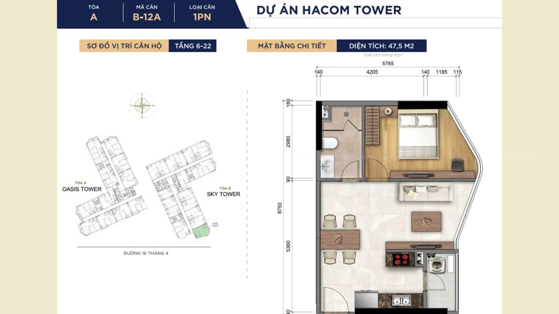 Thiết Kế Căn Hộ Hacom Tower (12)