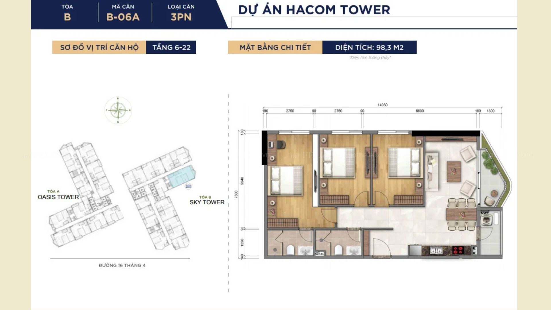 Thiết Kế Căn Hộ Hacom Tower (6)