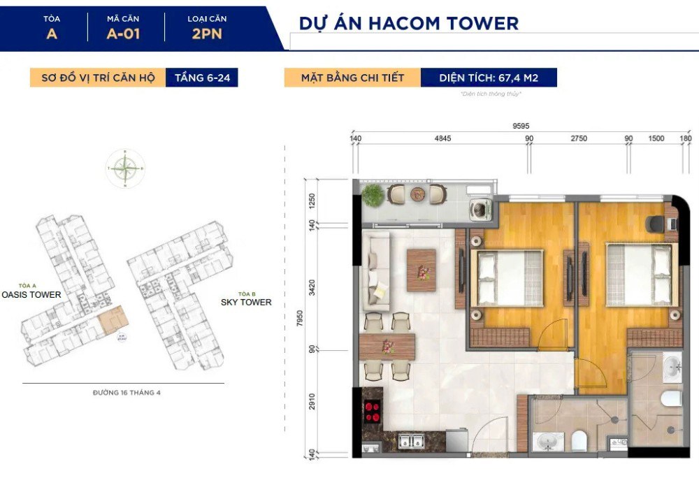 Thiết Kế Căn Hộ Oasis Tower (1)