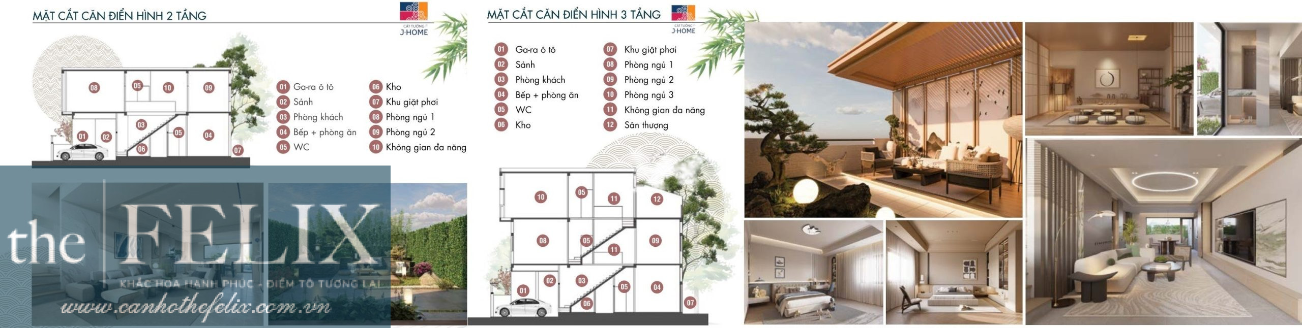 Thiết Kế Chuẩn Nhật Nhà Phố 2 Và 3 Tầng Tại Cát Tường J Home