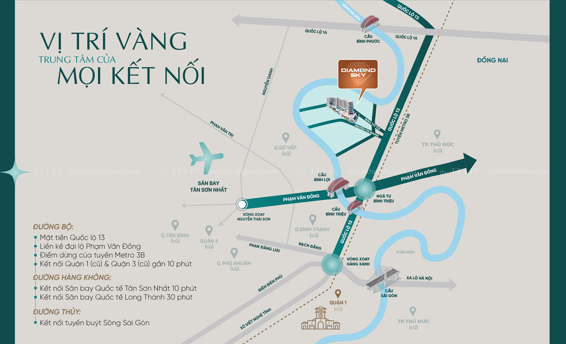Vị Trí Diamond Sky Vạn Phúc City