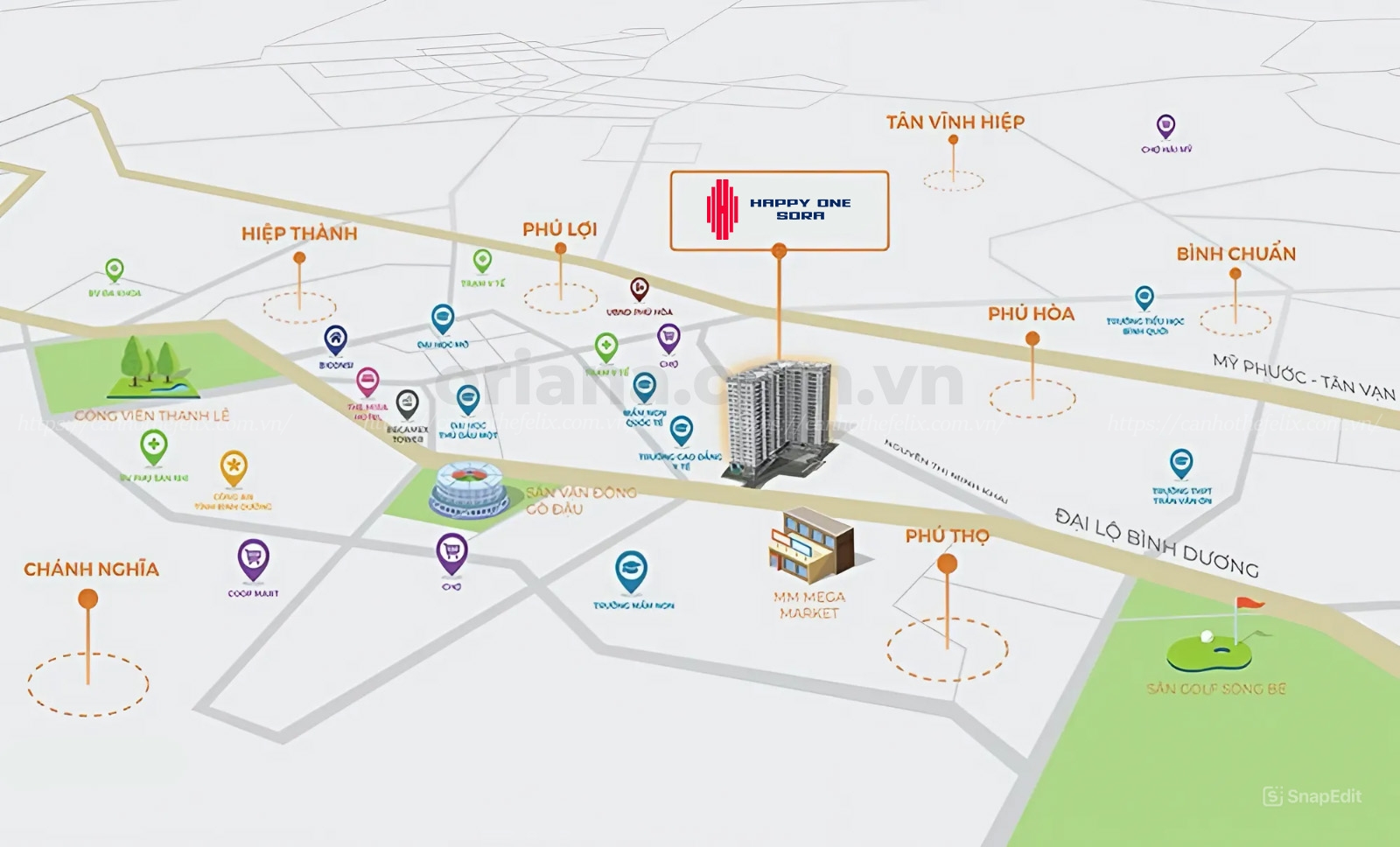 Vị Trí Happy One Sora