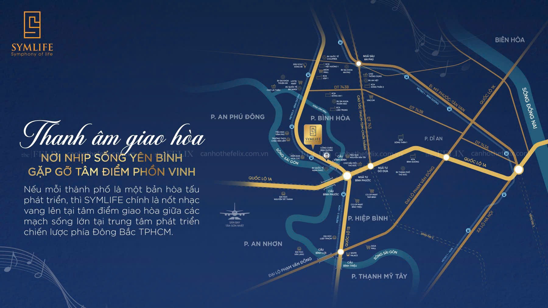 Vị trí dự án căn hộ Symlife Bình Hoà Tp Hồ Chí Minh